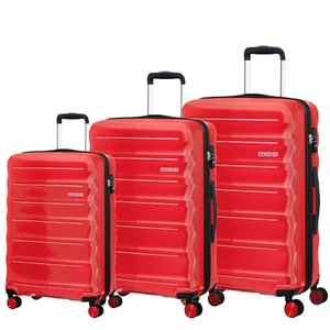 American Tourister Speedlink 3 Piece Luggage Set Red, Teal, Pearl Cream or Black - Picture 1 of 28