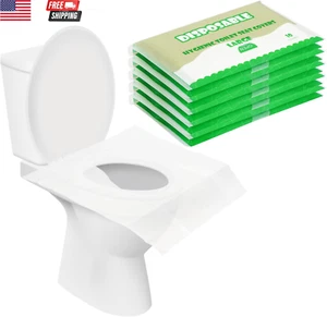 co Toilet Seat Cover, 50PCS Disposable Toilet Seat Covers Travel Flushable Paper - Picture 1 of 6