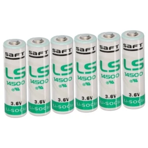 6x Saft Lithium 3,6V Batterie LS 14500 AA - Zelle - Bild 1 von 6