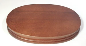 Oval Wood Base Display Base Crafts Keepsake Wooden Display - Picture 1 of 7