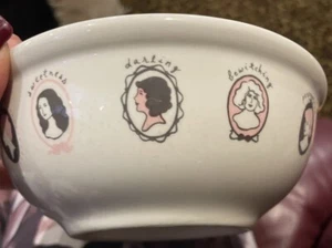 12 Personalities Bowl USA Vintage Sterling Wellsville OH Pottery Cameo Portrait - Picture 1 of 16
