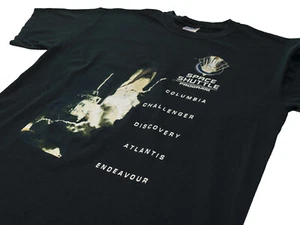 Space Shuttle Tee Men’s M NASA Program Missions Tour Vintage Graphic Black Shirt - Picture 1 of 10