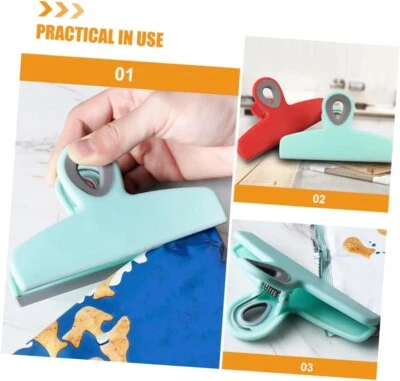 6 Pack Heavy Duty Food Clips for Chip Bags, Snack Storage, Assorted Colors - Image 1 of 4