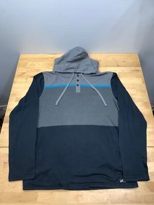 Zoo York Hombres Henley Manga Larga Sudadera con Capucha Rayas M Patín #5418 Foto 1 de 4