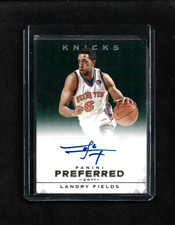 Landry Fields 2011-12 Preferred EMERALD GREEN Parallel Auto #/75 N.Y. Knicks SP