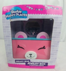 Shopkins Happy Place Dreamy Bear Pink Jewelry Box with Removable Mirror New!! - Picture 1 of 6