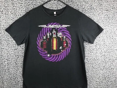 CAMISETA CONCIERTO AVATAR Banda Doble Cara Plumas Carne 2016 Tour Fecha Ciudades XL Foto 1 de 4