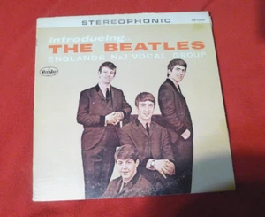 Introducing The Beatles LP SR 1062 VJLP 1062 Stereo Black Label Vee Jay Records - Picture 1 of 13