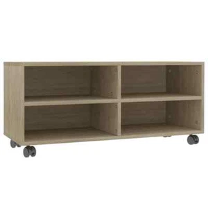TV-Schrank mit Rollen Sonoma-Eiche 90x35x35 cm Holzwerkstoff - Bild 1 von 6