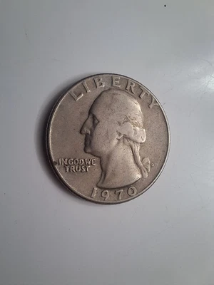 1970 Washington 25 Cents Quarter No Mint Mark - Rare - Image 1 of 4