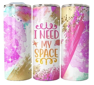 Vaso divertido regalo I Need My Space 20 oz para ella, vaso de viaje aislado - Imagen 1 de 3