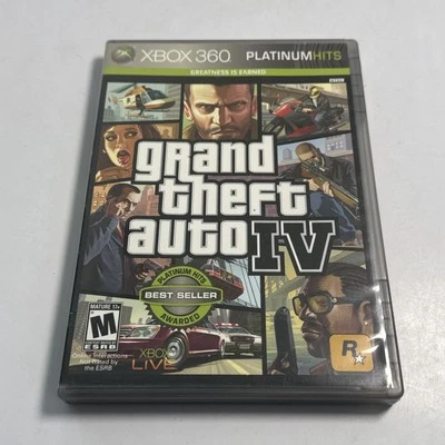 GTA IV Xbox 360 Complete w/ Manual Tested Works Xbox One Compatible Clean Disc - Image 1 of 4