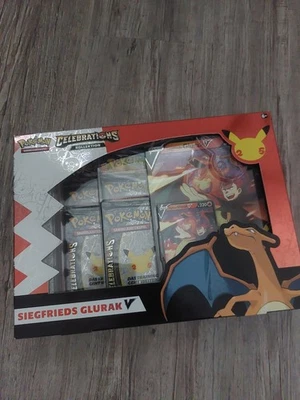 Pokémon Celebrations 25 Jahre  Siegfrieds Glurak V Kollektion Deutsch NEU OVP - Bild 1 von 2