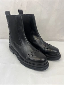 Ted Baker Women's Black Lukki Leather Chunky Heeled Chelsea Boot, Black, Size 6 - Picture 1 of 7