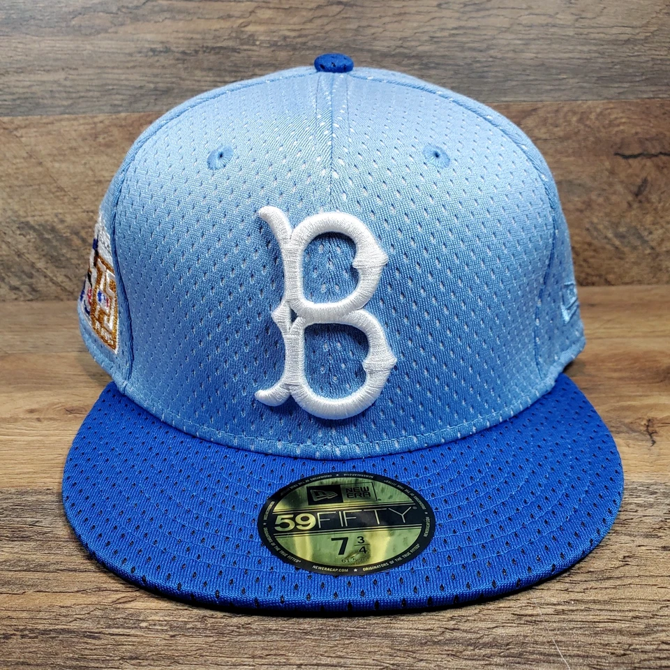 Jackie Robinson Brooklyn Dodgers New Era 59Fifty Gorra Ajustada 7 3/4 Azul NUEVO Foto 1 de 4