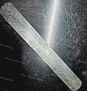 Barra de billet hecha a mano personalizada con patrón de plumas de Damasco de 12" × 2" para hacer cuchillos EE. UU. - Imagen 1 de 5