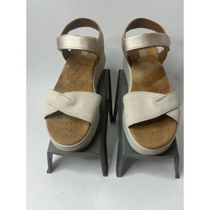Geox Women's D Dandra 40 Platform Sandals Size US 9.5 / EU 41 Off White / Gold - Picture 1 of 7