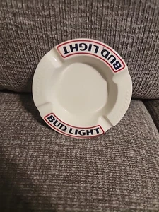 Posacenere birra Bud Light in ceramica 1982 made in USA NOS vintage - Foto 1 di 4