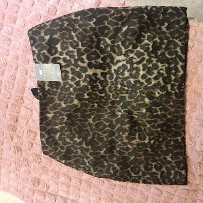 F&F Fleece Leopard Print Skirt Size 12 - Image 1 of 4