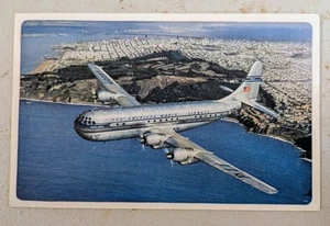 Postal de colección Pan America Airways doble cubierta súper "Strato" cortapelos sin usar - Imagen 1 de 2