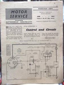 Hillman Imp Limousine Lucas Lichtmaschinen Motor Service Supplement 1963 - Bild 1 von 2