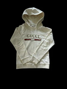 Gucci 283230 Kids Original Logo Print Hoodie, Size 10 - Picture 1 of 9