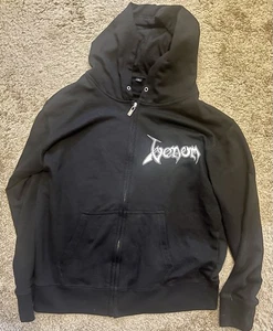 RARE Oficial 2006 Venom Black Metal Band Zip Up Hoodie - Picture 1 of 2