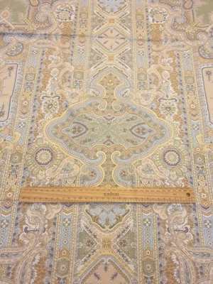 Vintage light cotton dressmaking fabric in pastel paisley 3m EXC - image 1 of 4