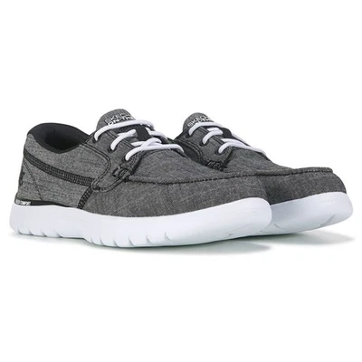 Skechers Women's 8.5 Black Grey On The Go Flex Ashore Slip On Boat Shoes LB14-8 - Image 1 of 4