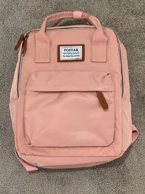 Mochila para estudiante rosa melocotón para computadora portátil niña/mujer bolso Fostak muchos bolsillos Foto 1 de 3