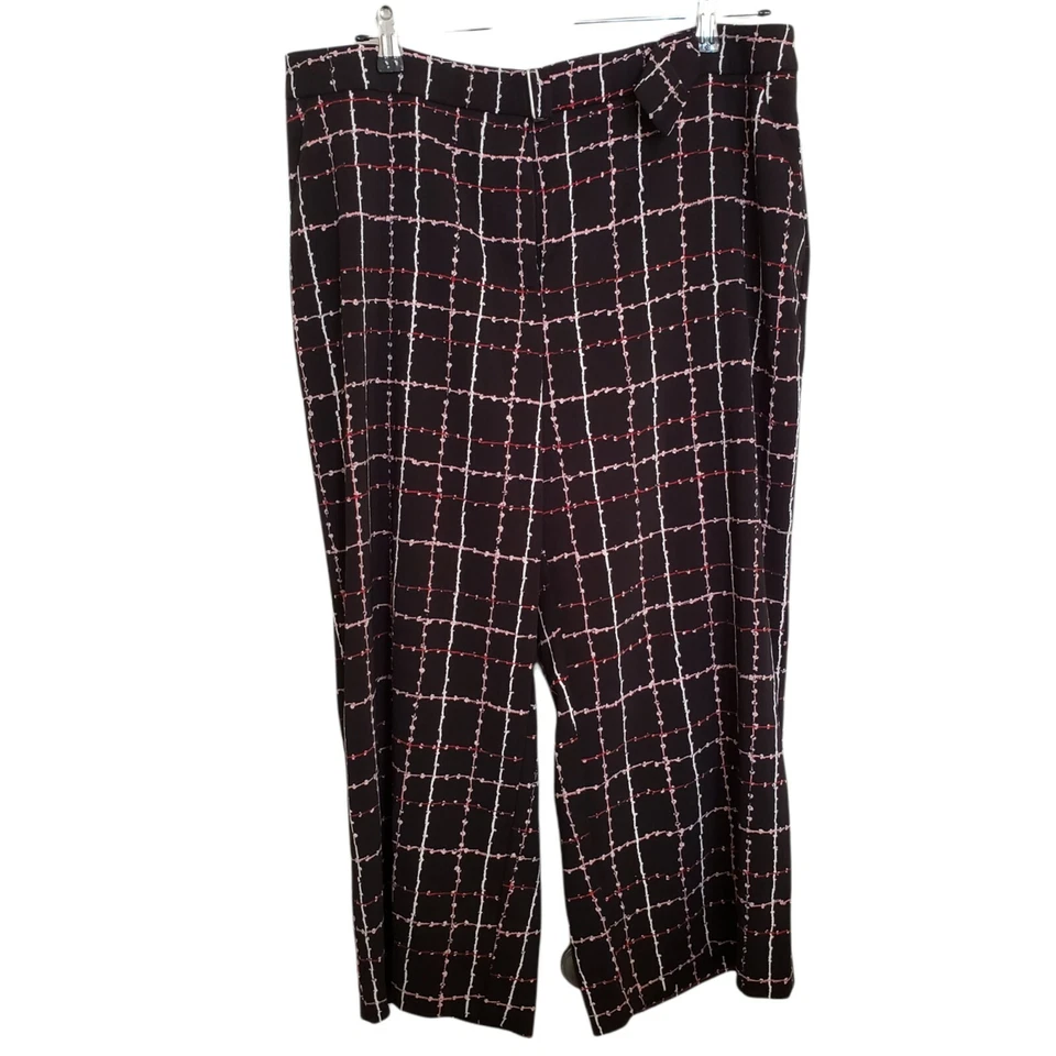 Alfani Womens Black Printed Belted Wide Leg Culottes Plus 14w BHFO 4360