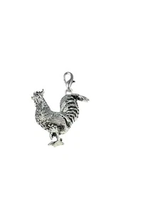 Gallo B42 en una langosta plateada 14 mm broche gatillo encanto regalo - Imagen 1 de 1