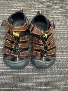 KEEN Newport Sport Sandals Shoes- Little Kid Size 11 - Unisex Brown Hook/Loop - Picture 1 of 12