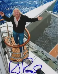 FOTO FIRMADA RICHARD BRANSON 8x10 FOTO - GRUPO VIRGEN MULTIMILLONARIO GALÁCTICO - Imagen 1 de 1
