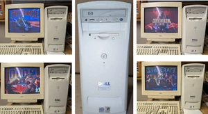 Vintage Windows 98 DOS Gaming Computer PC Pentium III 500Mhz 16GB SSD GAMES CDR - Picture 1 of 20