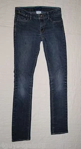 Girls Jeans LEVI'S Dark Blue Denim LOW RISE SKINNY Adjust. Waist SIZE 12 SLIM - Picture 1 of 2
