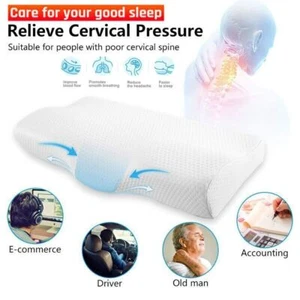 Pillow Neck Back Support Head Pillows Orthopedic Pillow Memory Foam Pillow - Picture 1 of 12