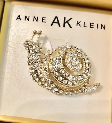 Broche/alfiler de caracol de cristal Anne Klein Foto 1 de 4