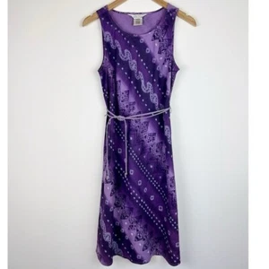 John Paul Richard Purple Patterned Linen Dress - Picture 1 of 10