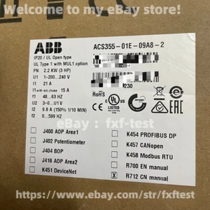 ACS355-01E-09A8-2 ABB inverter 2.2KW single item 220V new Via DHL or FedEx#fef - Picture 1 of 2