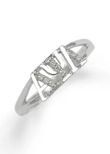 Alpha Psi Lambda Sterling Silver ring with CZ's - Picture 1 of 2