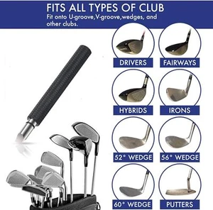 Golf Club Groove Sharpener, Re-Grooving Tool and Cleaner for Wedges & Irons -... - Picture 1 of 11
