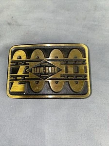 Blaw Knox 2000 Belt Buckle Advertiser - Provo Utah DynaBuckle Solid Brass New - Picture 1 of 2