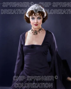 MYRNA LOY in Purple | Beautiful 8x10 COLOR PHOTO by CHIP SPRINGER - Picture 1 of 1