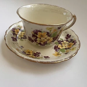 James Kent LTD Longton Made in England Floral Tea Cup & Saucer Set 4002 - Picture 1 of 5