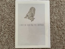 sealed the art file light grey  ben rothery dog yoga greeting card rrp £3.85