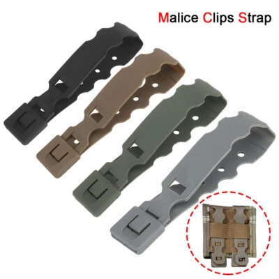 SINAIRSOFT Tactical Durable Malice Clips Strap Buckle Nylon Quick Release Strip Molle Clips