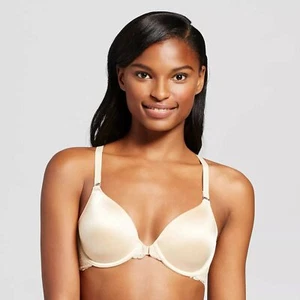 Maidenform 38DD Bra Beige T-Back Extra Coverage Smartzone Shaping Front Snap New - Picture 1 of 9