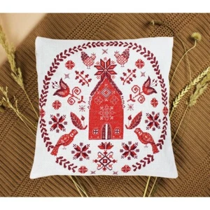 Kit de punto de cruz contado de almohada acogedor hogar hágalo usted mismo arte Abris - Imagen 1 de 4