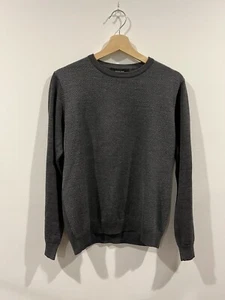 Saks Fifth Avenue Wool Blend Patterned Sweater - Grey - Medium - Picture 1 of 5